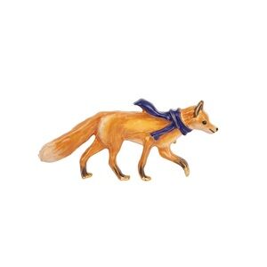 New Gold Cozy Fox Brooch by Fable England